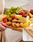 OOU® Bamboo & Plastic 5-Piece Cutting Board Set with Organizer