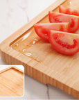 OOU® Bamboo & Plastic 5-Piece Cutting Board Set with Organizer