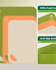 OOU® Bamboo & Plastic 5-Piece Cutting Board Set with Organizer