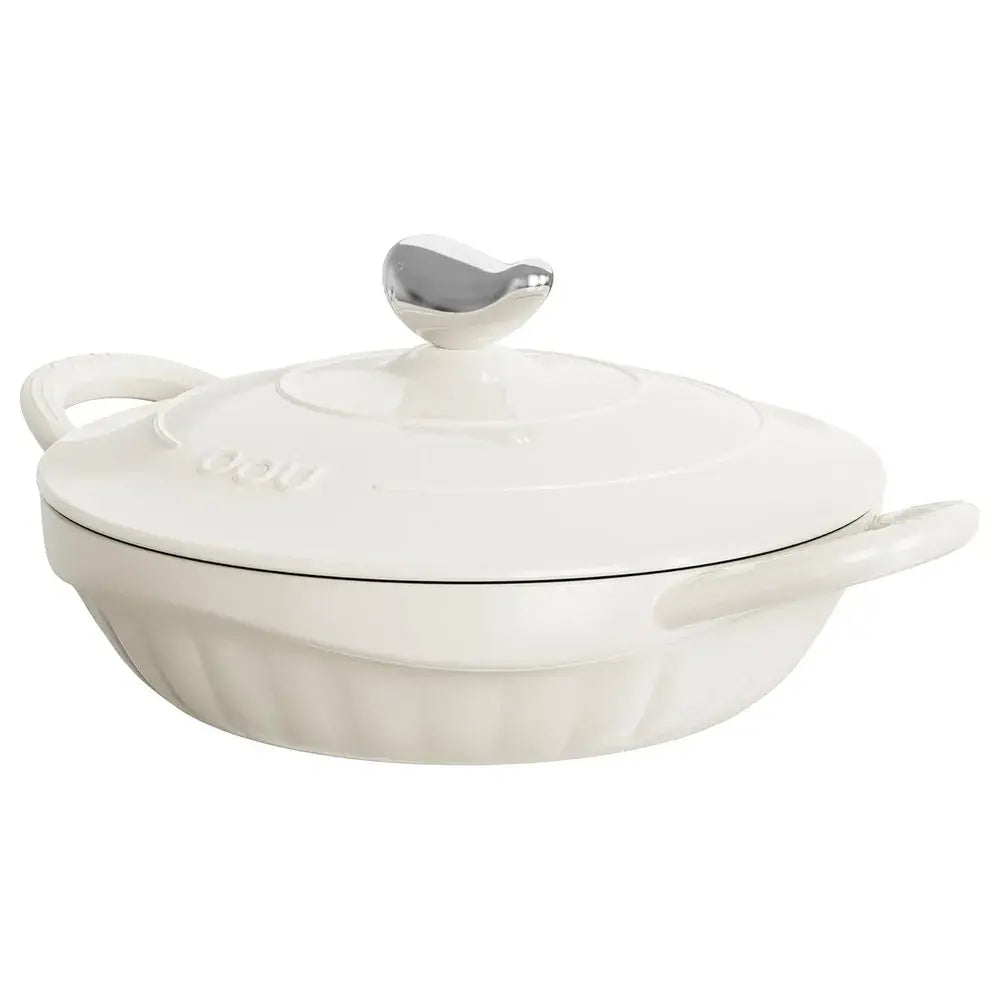 OOU Enamel Cast Iron Dutch Oven - Nonstick, Oven-Safe, Moisture