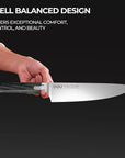 OOU® 8" Chef Knife – Ultra-Sharp German Steel, Ergonomic Handle