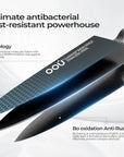 OOU® 6-Piece Compact Knife Set with Block & Sharpener