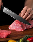 OOU® 6-Piece Compact Knife Set with Block & Sharpener