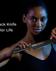 OOU® 6-Piece Compact Knife Set with Block & Sharpener