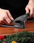 OOU® 6-Piece Compact Knife Set with Block & Sharpener