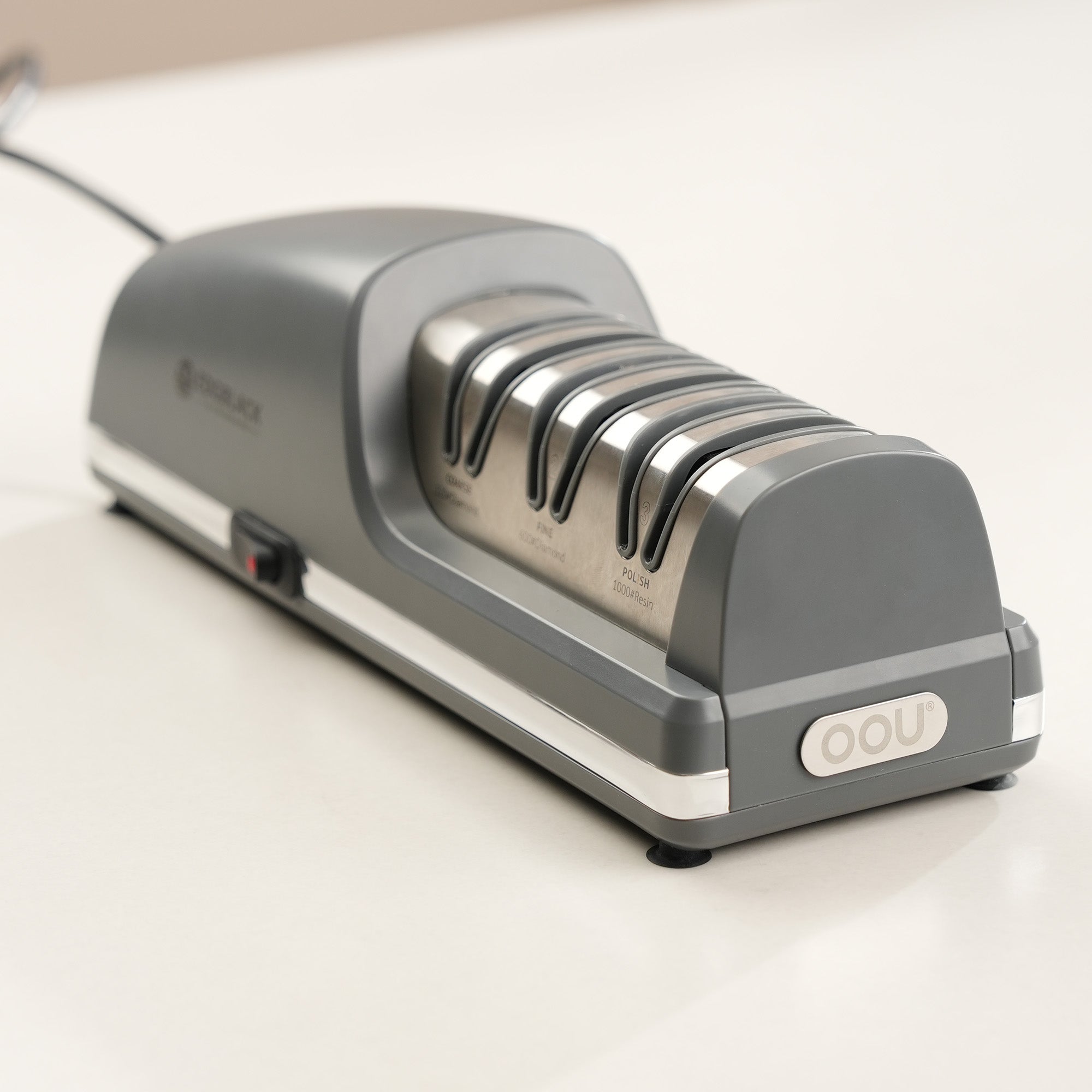 Electric Knife Sharpener, 2-Stage Professional Sharpening System, Diamond Grinding Wheels, Auto Angle Guide, Fast & Safe Kitchen Knife Sharpening for Stainless Steel & Carbon Steel Blades
