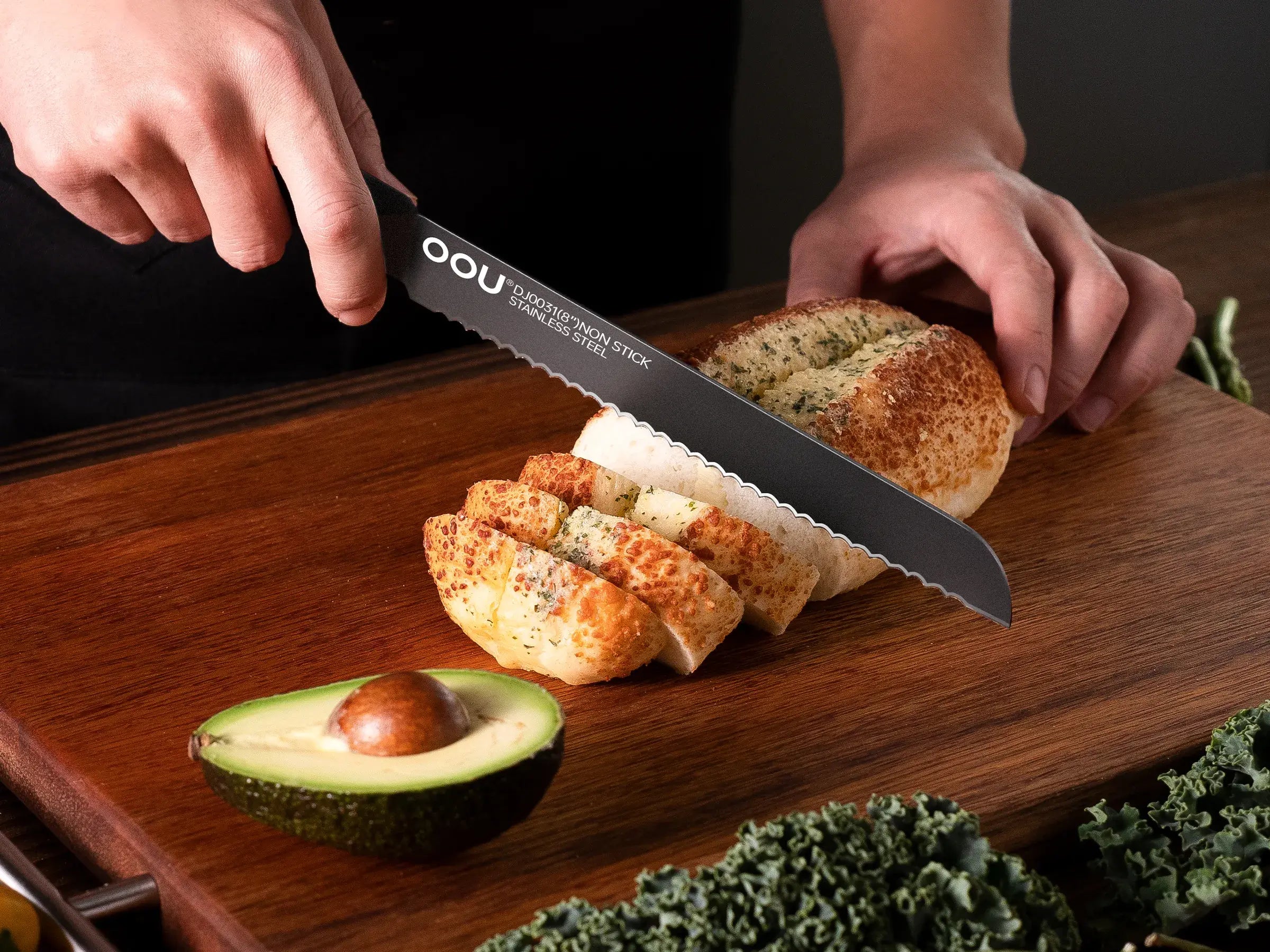 OOU® 6-Piece Compact Knife Set with Block & Sharpener