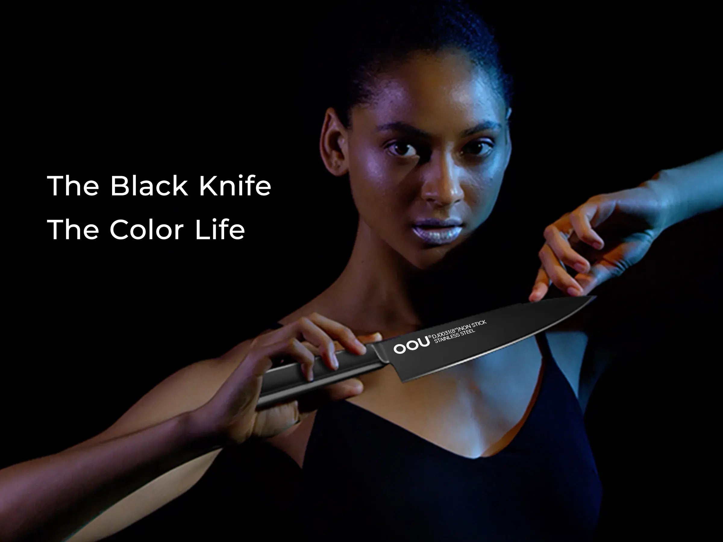OOU® 6-Piece Compact Knife Set with Block & Sharpener