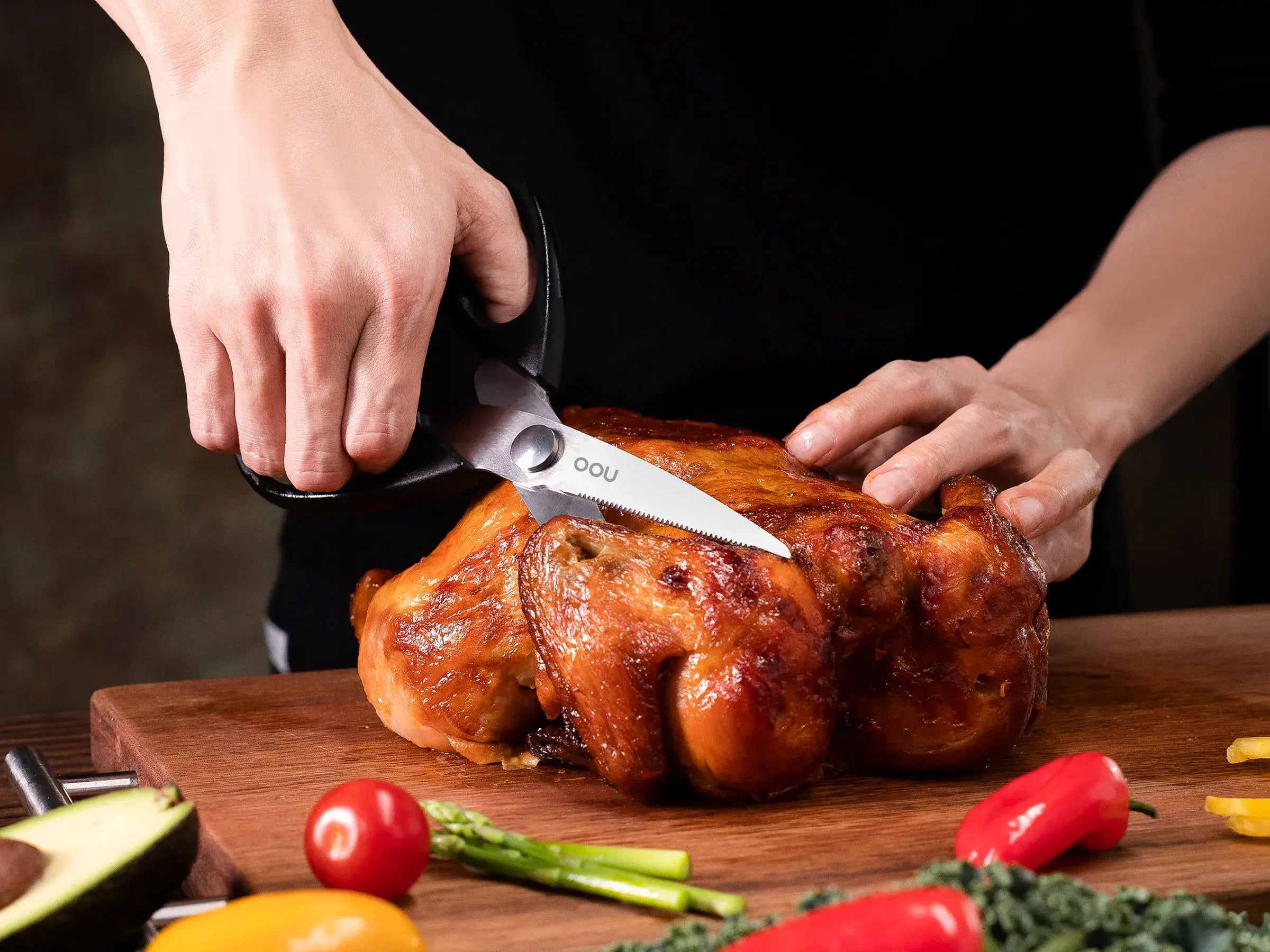 OOU® 6-Piece Compact Knife Set with Block & Sharpener